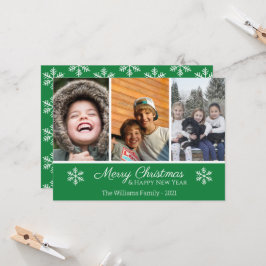 Feliz Navidad Familia 3 Foto Copo de nieve