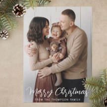 Feliz Navidad Familia 4 Foto Moderna Minimalista