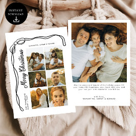 Feliz Navidad Familia con 7 Fotos en Lazo