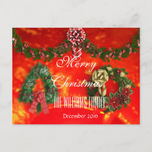 Feliz Navidad Familia Diciembre 2016 Wreath Red