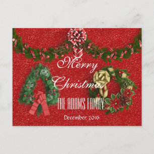 Feliz Navidad Familia Diciembre 2016 Wreath Red