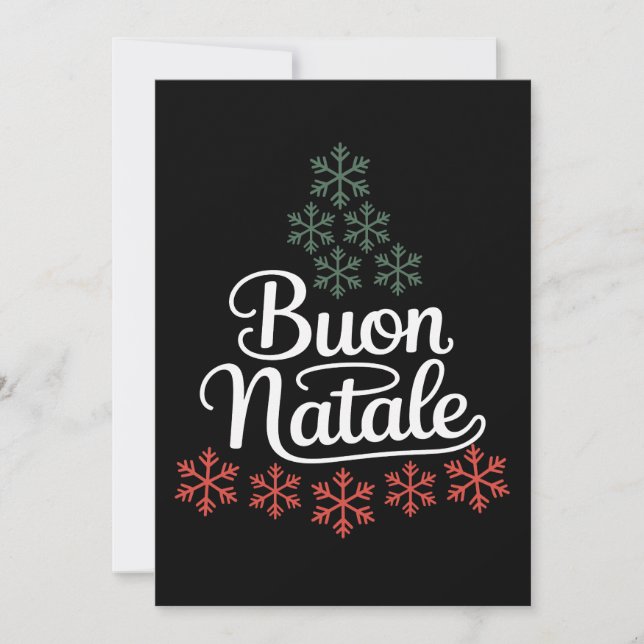 Feliz Navidad Familia Italiana Navidad Árbol de Na (Anverso)