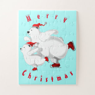 Feliz Navidad Family Bears Jigsaw Puzzle Gizzle