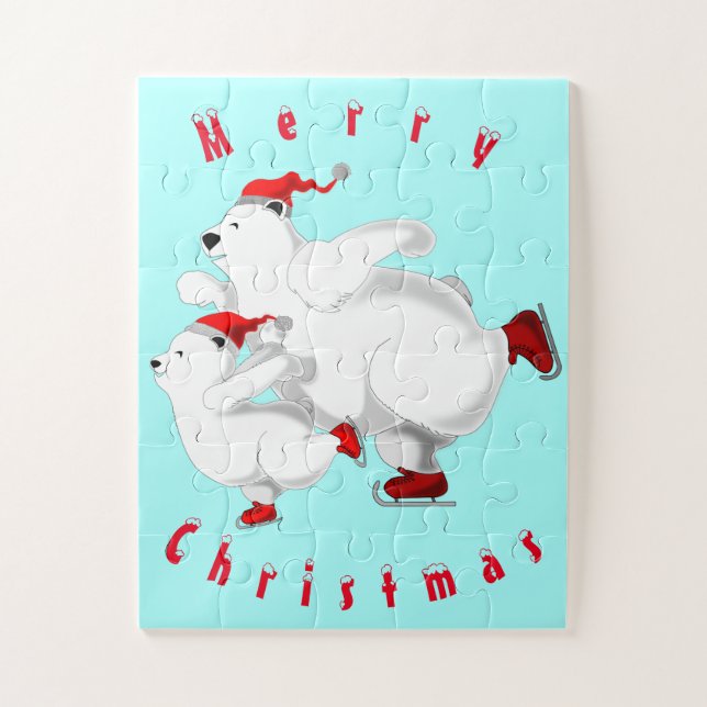 Feliz Navidad Family Bears Jigsaw Puzzle Gizzle (Vertical)