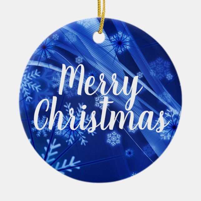 Feliz Navidad Felices Fiestas Ornamento de Navidad (Frente)