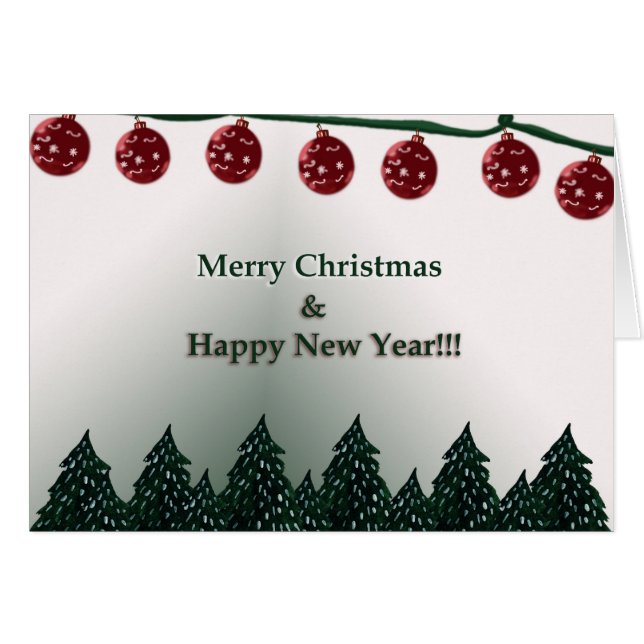Feliz Navidad, felices Navidades de Año Nuevo (Anverso (Horizontal))
