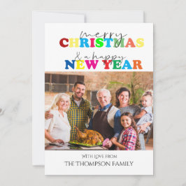 Feliz Navidad Feliz Año Nuevo 2025. Colorida foto