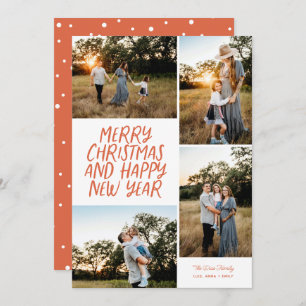 Feliz Navidad Feliz Año Nuevo Año 4 Collage de fot