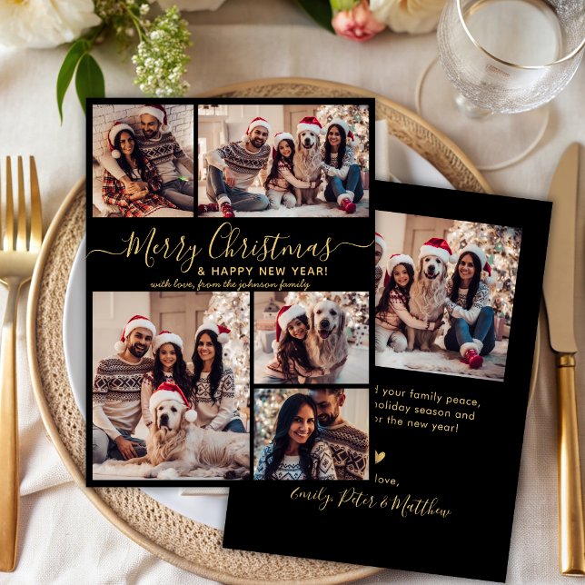 Feliz Navidad Feliz Año Nuevo Año 5 Collage de fot (Subido por el creador)