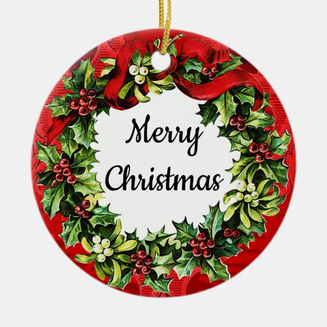 Feliz Navidad Feliz Año Nuevo Año Nuevo Ornamento  (Frente)