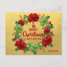 Feliz Navidad Feliz Año Nuevo Año Oro Rojo