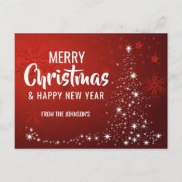 Feliz Navidad Feliz Año Nuevo Árbol Blanco Rojo