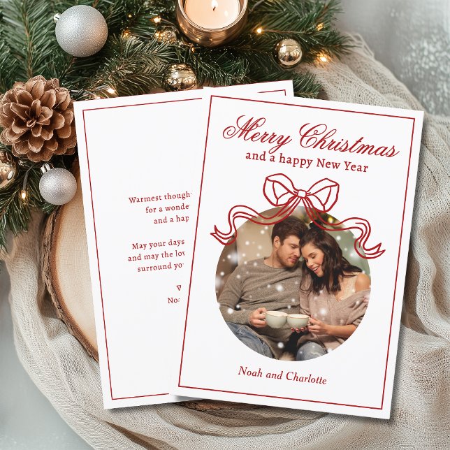 Feliz Navidad Feliz Año Nuevo Coquette Bow Foto (Subido por el creador)