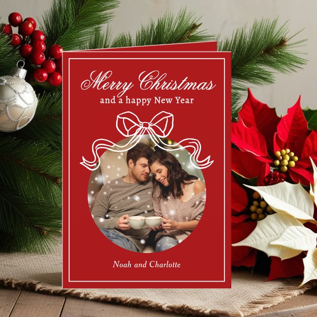 Feliz Navidad Feliz Año Nuevo Coquette Bow Foto (Subido por el creador)