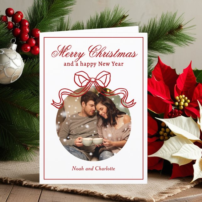 Feliz Navidad Feliz Año Nuevo Coquette Bow Foto (Subido por el creador)