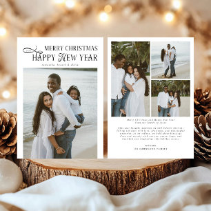 Feliz Navidad Feliz Año Nuevo Familia 4 Fotos