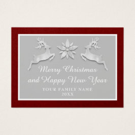 Feliz Navidad Feliz Año Nuevo nombre Borgoña Gris