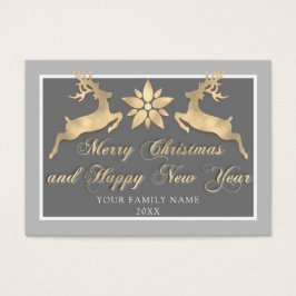 Feliz Navidad Feliz Año Nuevo nombre foto gris