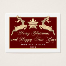 Feliz Navidad Feliz Año Nuevo Nombre Foto Oro