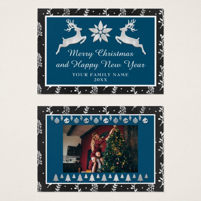 Feliz Navidad Feliz Año Nuevo nombre Navarra plata (Anverso y reverso)