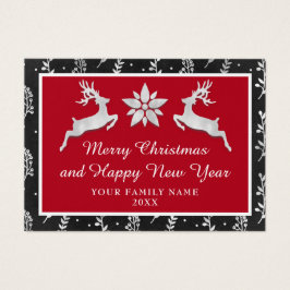 Feliz Navidad Feliz Año Nuevo Nombre Negro Plata