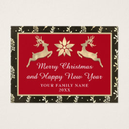 Feliz Navidad Feliz Año Nuevo Nombre Negro Rojo