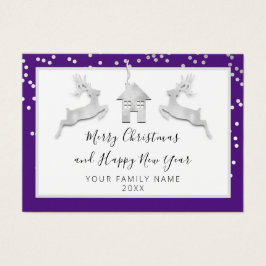Feliz Navidad Feliz Año Nuevo nombre Purple White