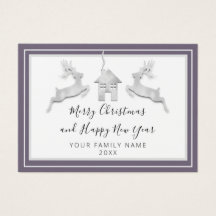 Feliz Navidad Feliz Año Nuevo nombre Smoky blanco