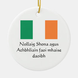 Feliz Navidad Feliz Año Nuevo Ornamento Irlandés