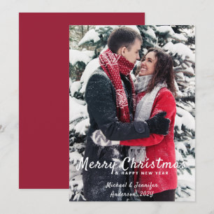 Feliz Navidad Feliz Año Nuevo, pareja/familia foto