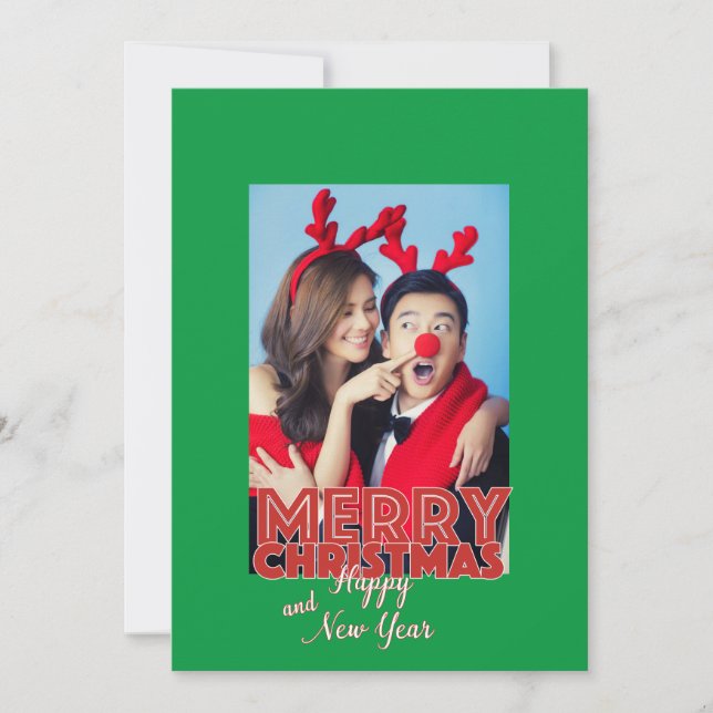 Feliz Navidad Feliz Año Nuevo Personalizado único  (Anverso)