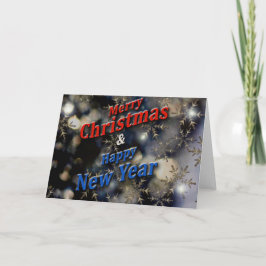 Feliz Navidad Feliz Año Nuevo Plata Azul Rojo