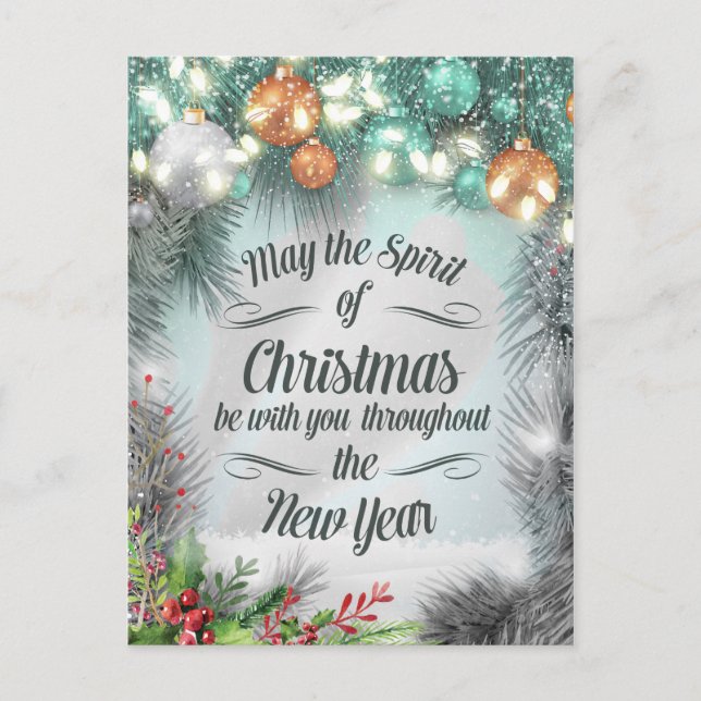 Feliz Navidad Feliz Año Nuevo Saludos (Anverso)