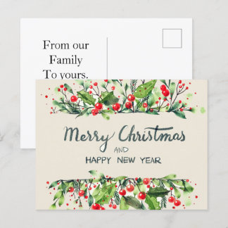 Feliz Navidad feliz con las postales de año nuevo