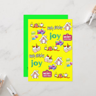 Feliz Navidad Feliz cumpleaños Invitación