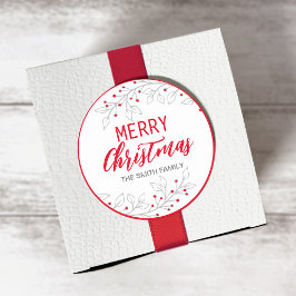 Feliz Navidad/Feliz feriado Pegatina de regalo