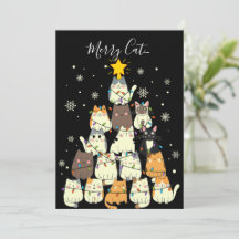 Feliz Navidad Feliz Gatonavidad Árbol de Gatos