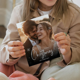 Feliz Navidad Feliz Personalizado de la pareja.