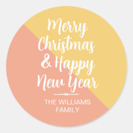 Feliz Navidad Feliz Sello para sobres de Año Nuevo