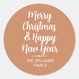 Feliz Navidad Feliz Sello para sobres de Año Nuevo