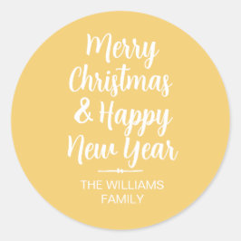 Feliz Navidad Feliz Sello para sobres de Año Nuevo