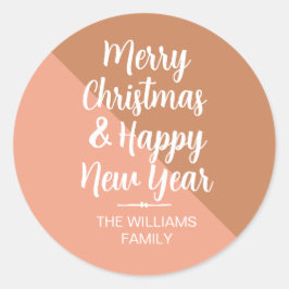 Feliz Navidad Feliz Sello para sobres de Año Nuevo