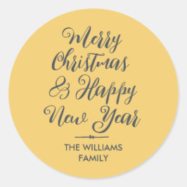 Feliz Navidad Feliz Sello para sobres de Año Nuevo