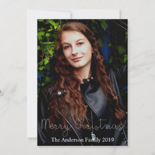 Feliz Navidad Feliz y brillante agrega tu foto