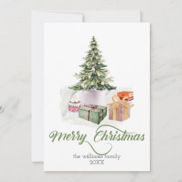 feliz navidad festividad linda tarjeta de saludo e
