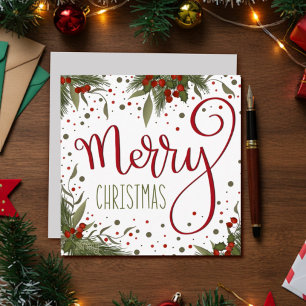 Feliz Navidad Fiesta Floral Vacacional