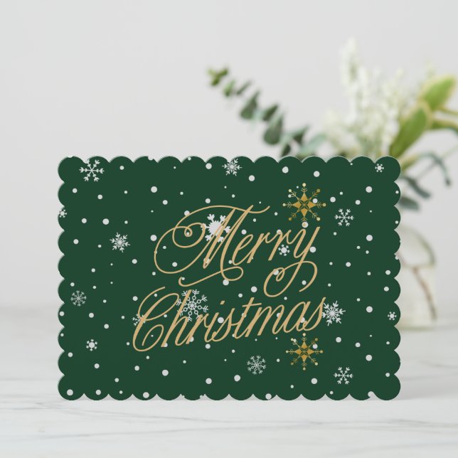 Feliz Navidad Fiesta Navideña de Moda (Anverso de pie)