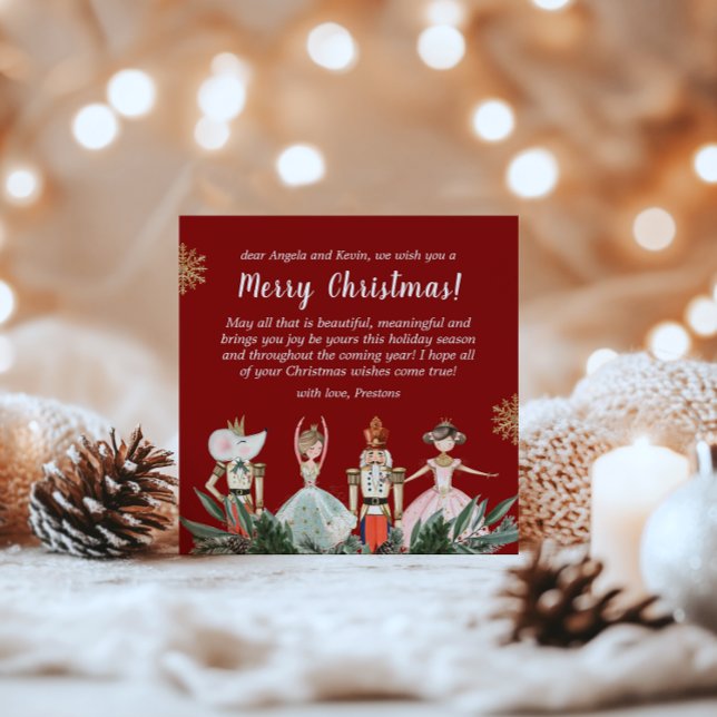 Feliz Navidad Fiesta Nutcracker Red (Merry Christmas Party Nutcracker Red Holiday Card)