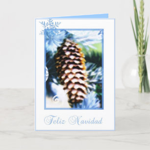 feliz navidad fir tree cone castellano alegre chri