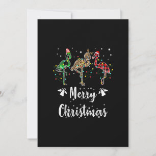 Feliz Navidad Flamingo de Cuadros Rojos y Verdes d